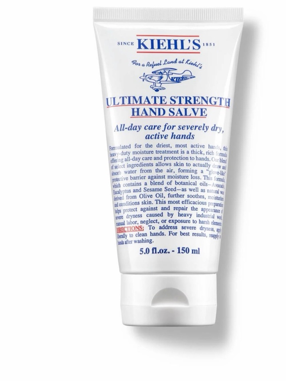 Kiehl's Ultimate Strength Hand Salve - White Tube with Blue Text